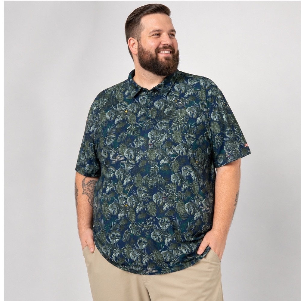 RSVLTS Jurassic Park Clever Girl Golf Polo 3XL Dinosaur Print Breakfast Balls